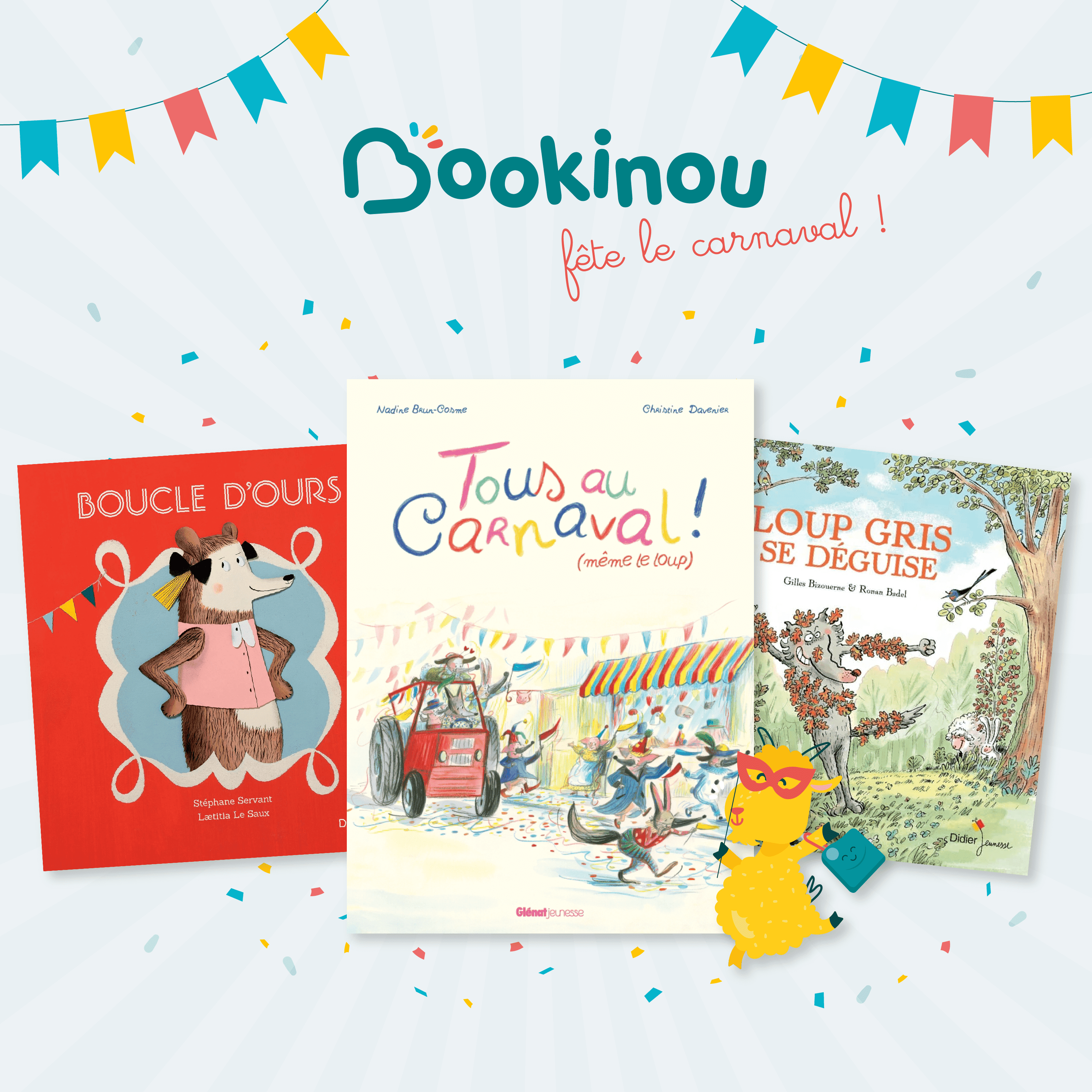 Bookinou fête le carnaval à travers 5 albums illustrés pour les enfants de 2 à 7 ans 